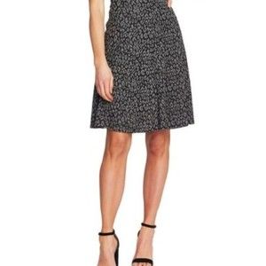 CECE Women's Gray Animal Print Above The Knee A-Line Skirt